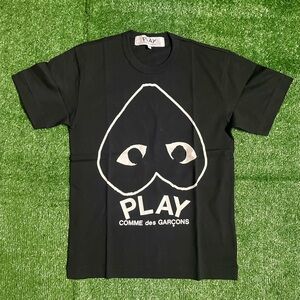 CDG Comme Des Garcons Play Inverted Outline Heart T-Shirt Black Authentic (S)